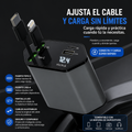 Cargador de Auto 4 en 1 – Carga Rápida QC3.0 para iPhone y Android
